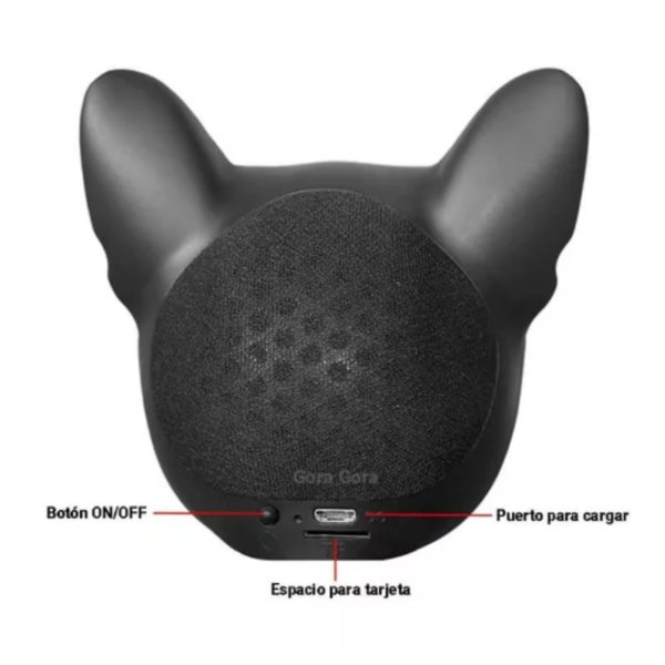Parlante Altavoz Bluetooth Cabeza De Bulldog Francés - Imagen 2