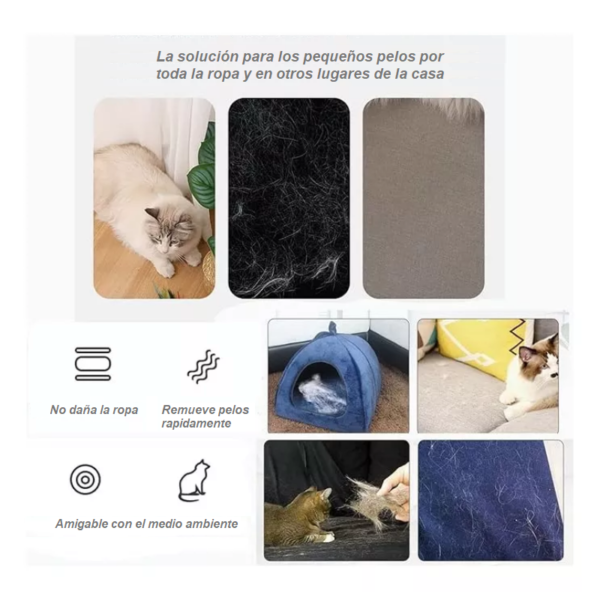 Saca Pelusa Cepillo Quita Pelos De Mascotas Perro Gato - Imagen 2